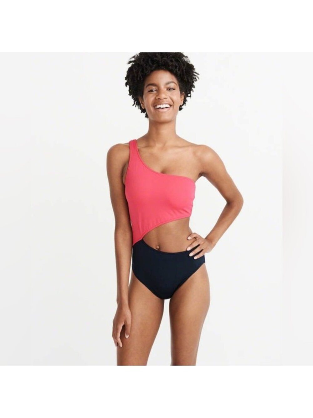Abercrombie & Fitch One Shoulder Cutout Swimsuit